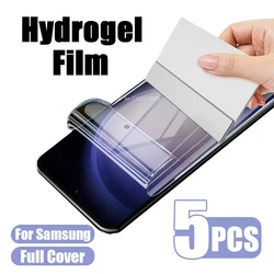 Hydrogel Film on Samsung Galaxy S24 S23 S22 S21 S20 Note 20 Ultra A54 A14 5G  Note 10 S10 Plus Fast Case Friendly