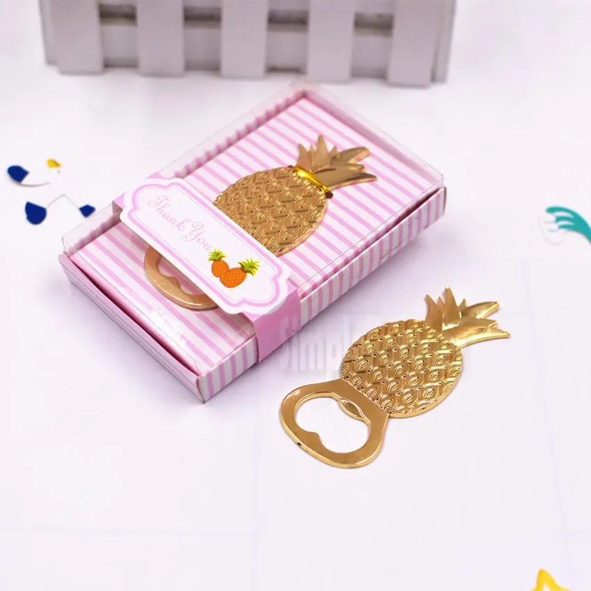 

Wedding Favors Party Favors Gift Gold Pineapple Bottle Opener 200pcs/lot Fast Shipping