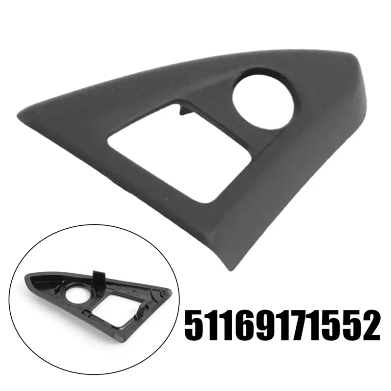 Car Console Lock Cylinder Trim Cover+Button 51169171552 For BMW 5-Series F10 F11 F18 10-16 Armrest Box Switch Panel