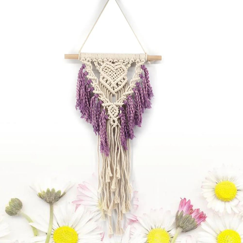 

65x35cm Handmade Tassel Wall Hanging Tapestry Decorative Home Room Car Ornament Elegant Creative Woven Tapestry Decor