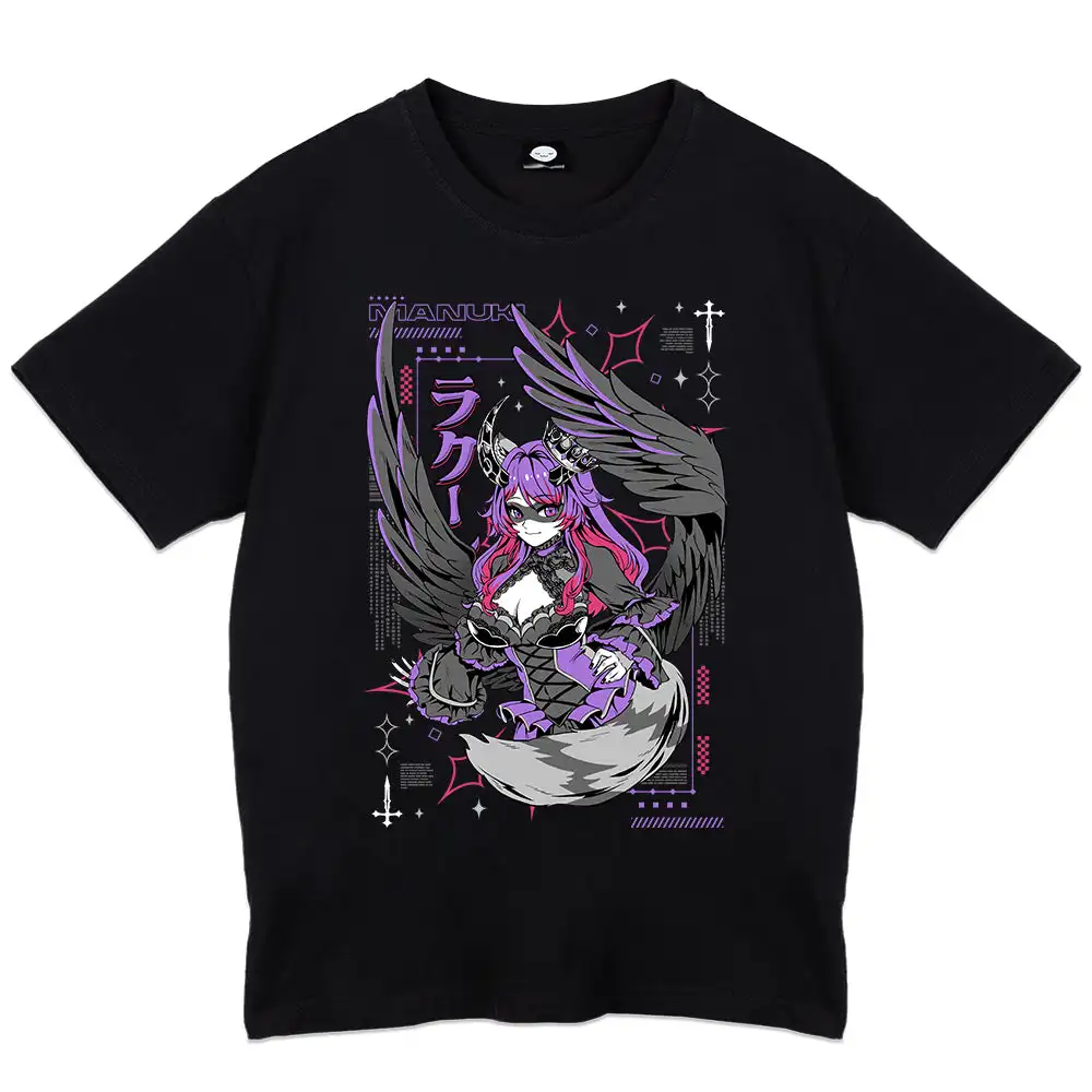 ManukiVT _Racoon Demon Queen Anime Lover Unisex Oversized T-shirt Suitable for all seasons personality Clothes Streetwear Trendy