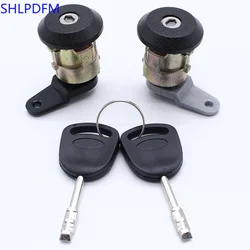 SHLPDFM 1 Set Front Door Lock Barrel Keys Set For Ford Fiesta 1995 - 2002 KA 1996 - 2008 Courier Escort 1995 - 2001