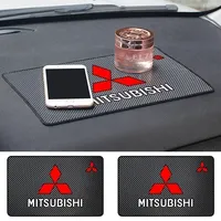 Car Dashboard Sticky Anti-Slip PVC Mat For Mitsubishi ASX Lancer Pajero Outlander Emblem Eclipse Colt Delica Auto Accessories