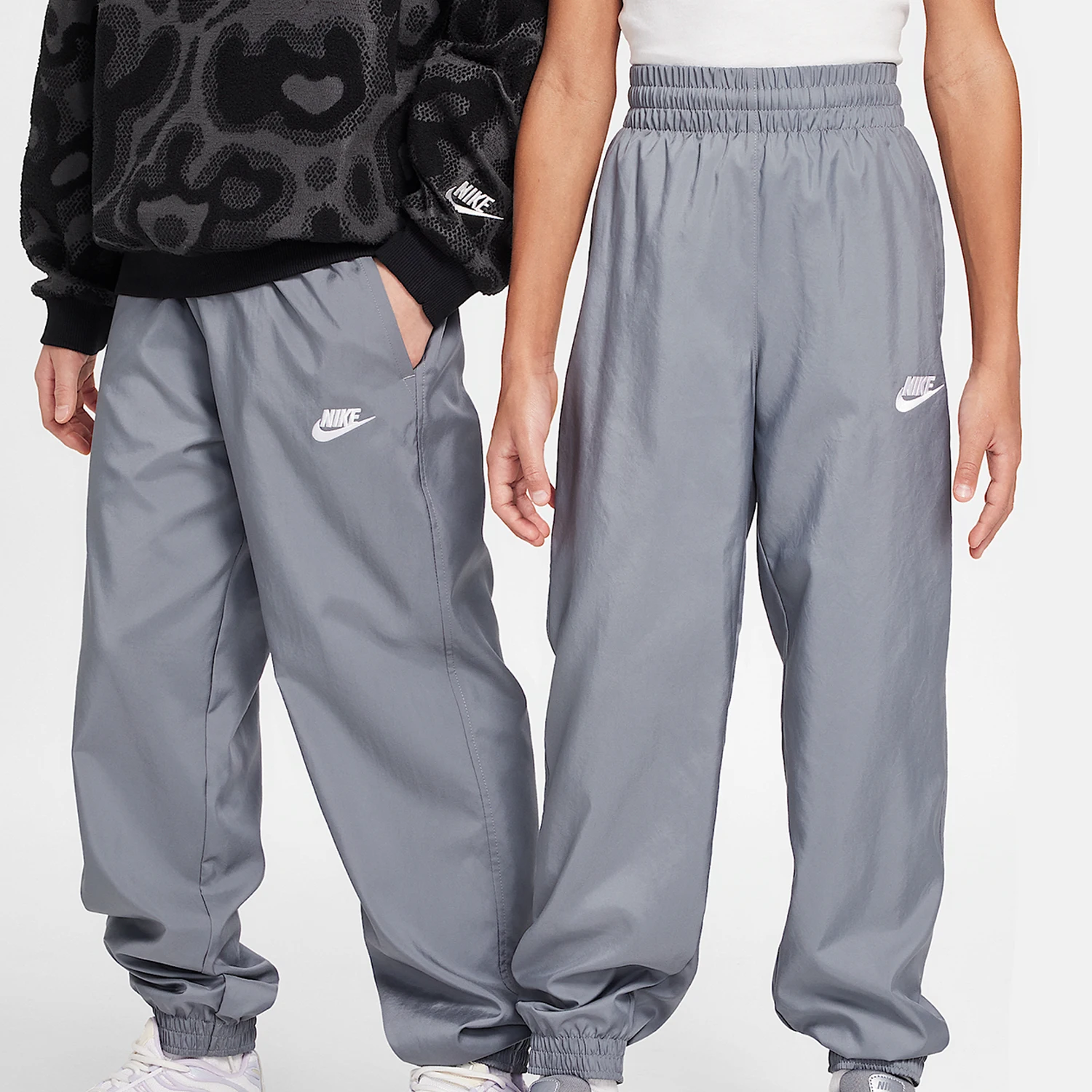 

Оригинальные детские спортивные брюки Nike 2025 года, классическая модель, с завязками на штанинах, HF8141-084