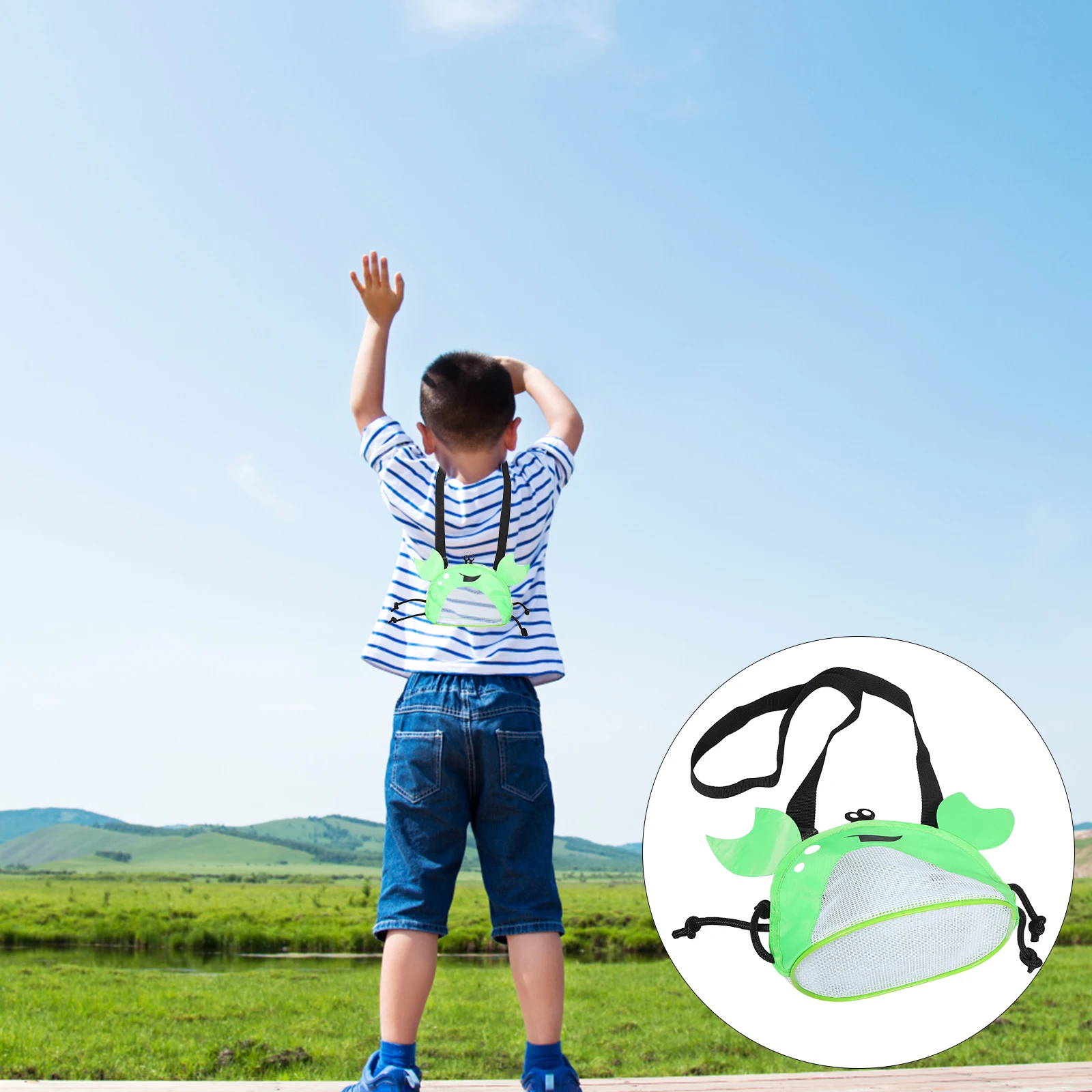 

Adorable Crab Shaped For Large Capacity Storage Mesh Organizer Portable Lightweight Kids Shell Collecting For Toddler Girls