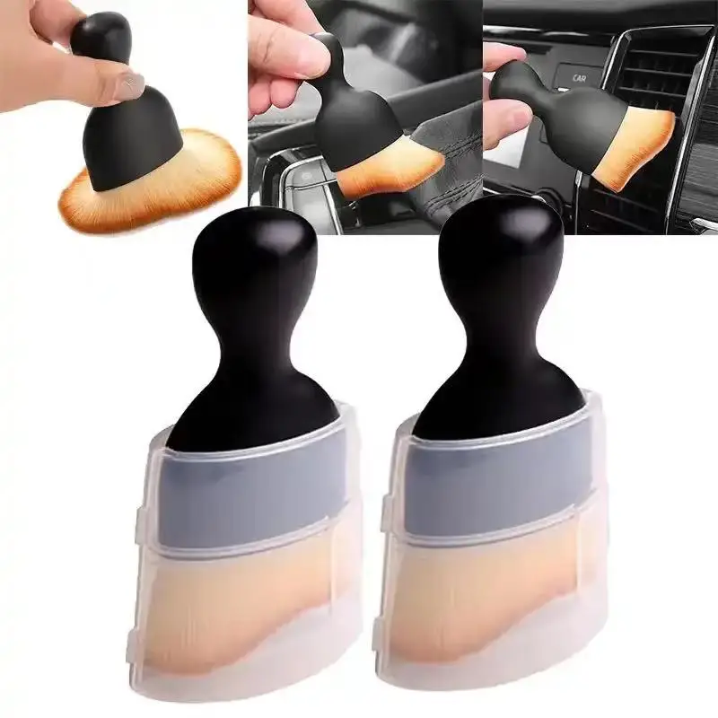 Car Interior Cleaning Tool Air Conditioner Air Outlet Cleaning Soft Brush Car Brush Car Crevice Dust Removal Artifact Brush