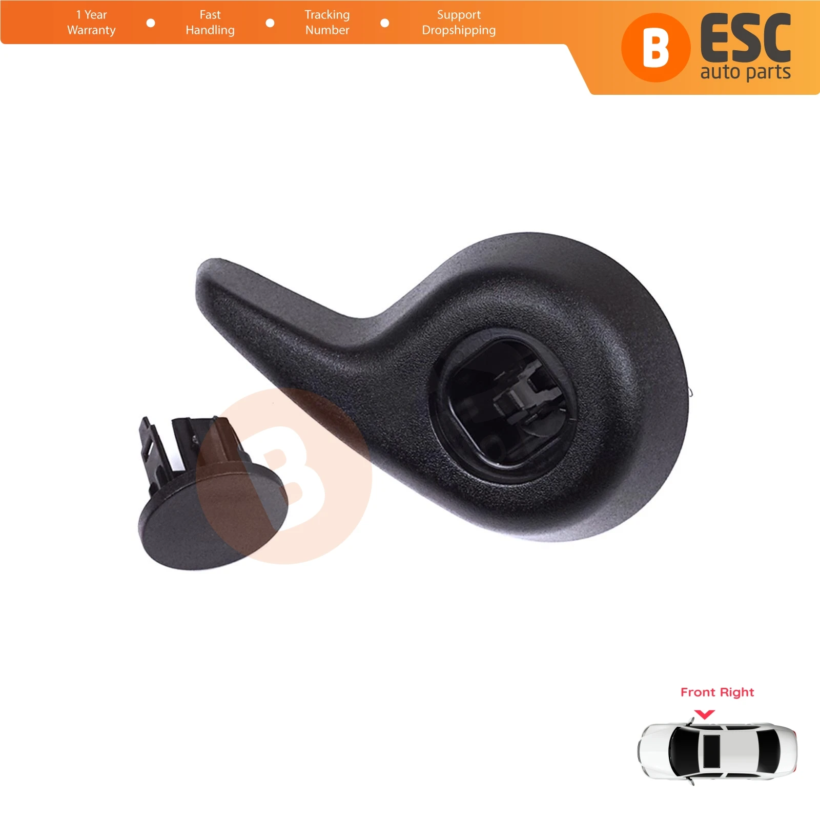 

EDP1421-2 Front Right Manual Seat Recliner Adjuster Handle Black for Renault Megane MK4 B9A K9A Talisman LP KP 2015-On