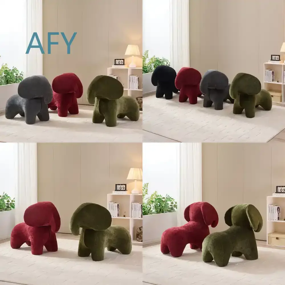 Elephant Chair for Kids Living Room Decor Cute Cartoon Animal Stool for Children Single Seater Leisure Sofa Chair for Home