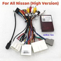 Car Radio Canbus Box Decoder NS-SS-04A For All Nissan Radio Car 2 Din Android  (High Version)  Wiring Harness Power Cable