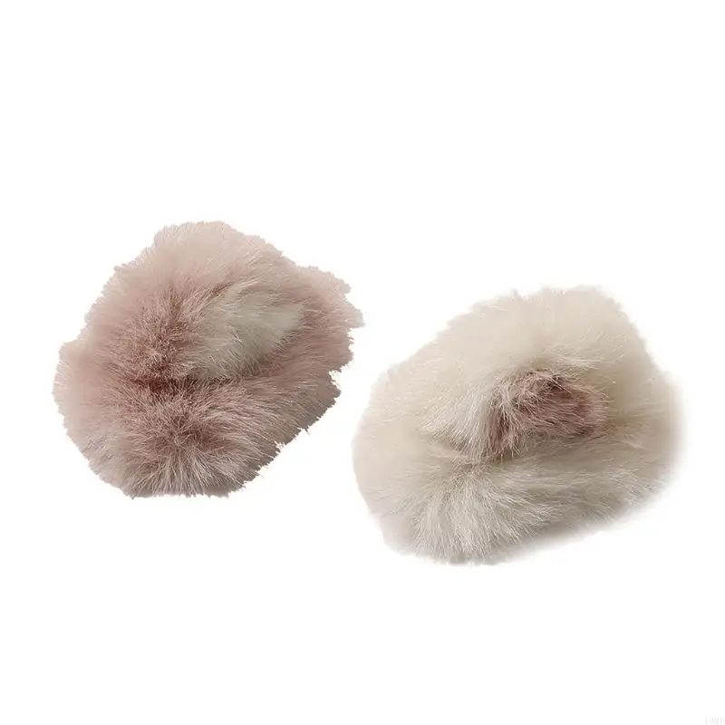 

49MF Bangs Side Clips Furry for Cat Ears Hair Clip Animal Hair Side Clip Barrett