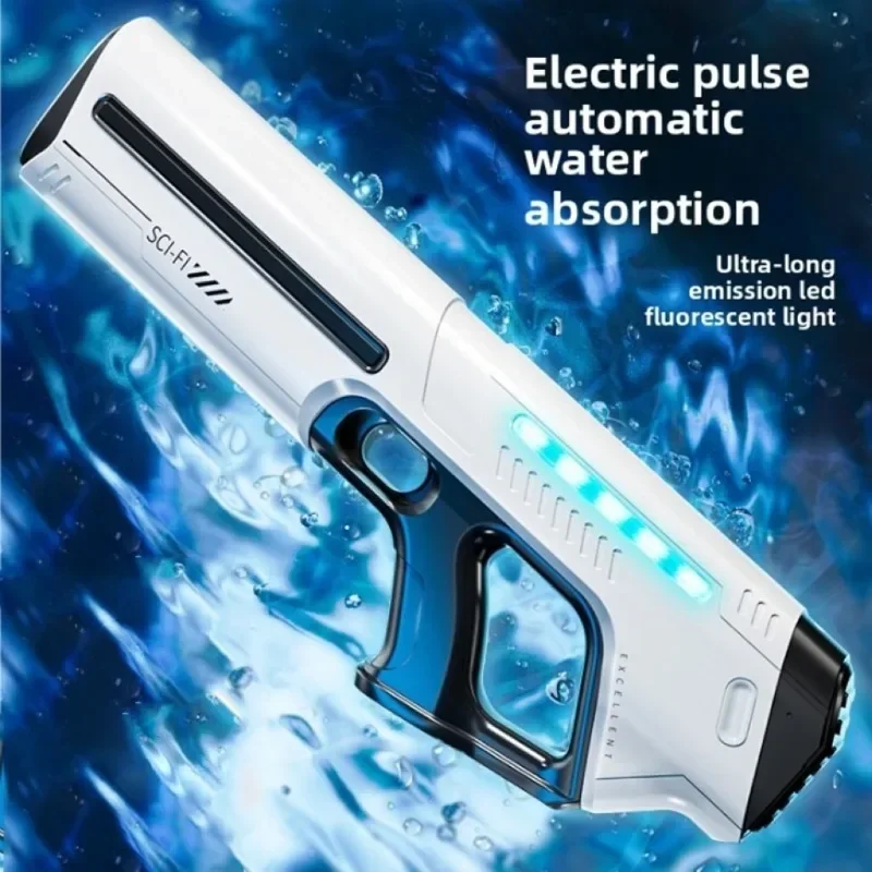 Pistolet à eau électrique haute pression, jouets pour enfants, jeux de combat de piscine extérieure d'été, jouets d'eau pour enfants, cadeau pour garçons