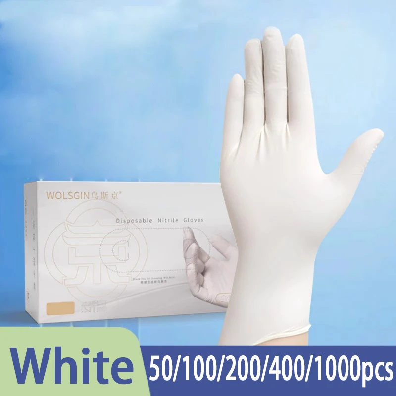 

20/50/100/200/400/1000pcs disposable nitrile gloves, daily gloves, used for tattoos, hairdressing, kitchen food processing,