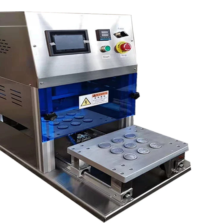 Pneumatic Sealing Machine With With Air Compressor Food Packaging Plastic Container Sealing Machine
