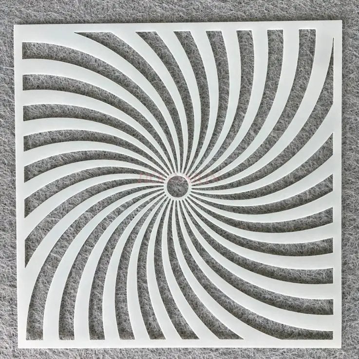 16 قطعة/المجموعة DIY قالب هندسي ماندالا الرسم قالب سيراميك رذاذ اللوحة غير النظامية قالب جوفاء