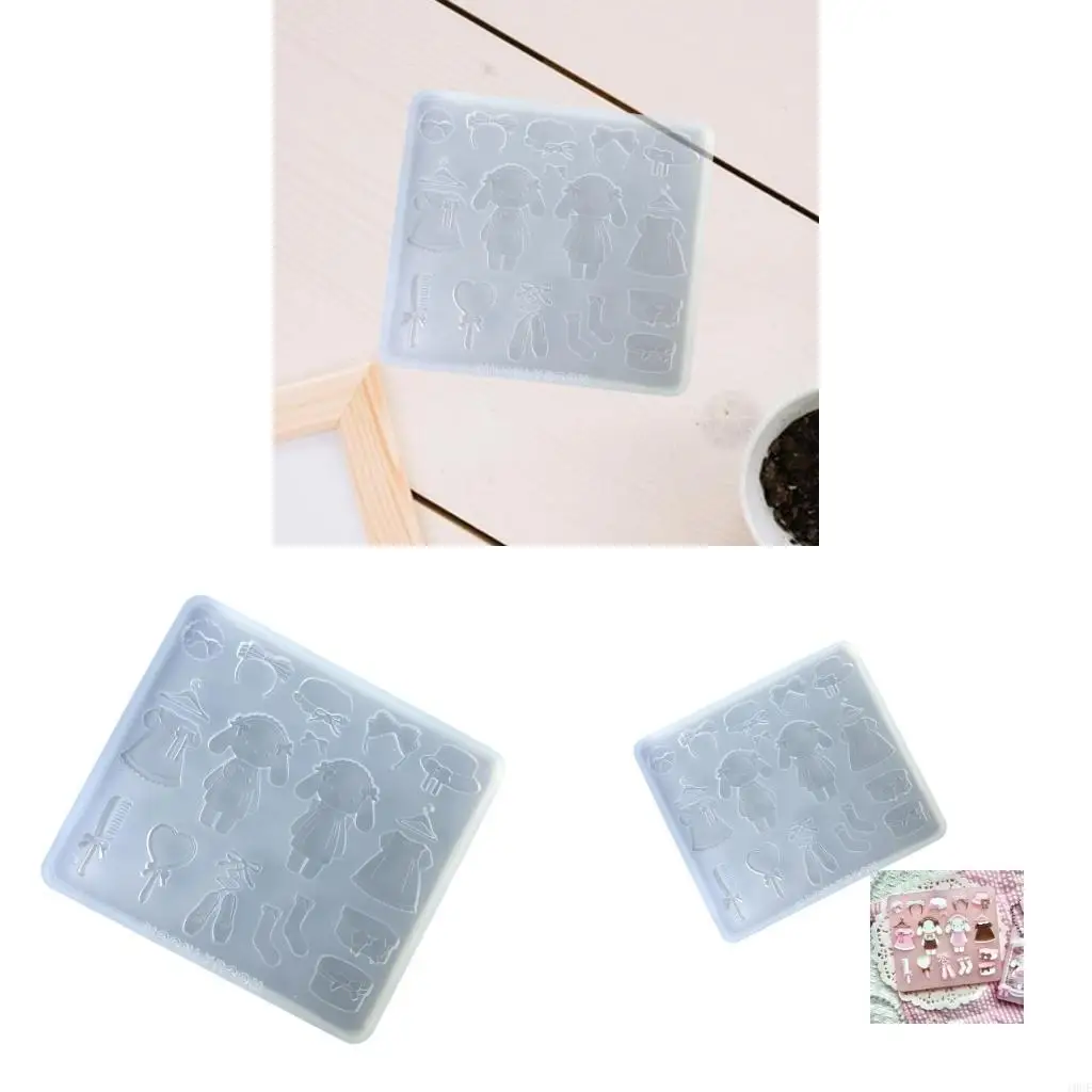 

Delicate Dripping Glues Ornament Mold for Crafting Keychains Accessory and Charm