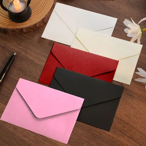 Envelopes de janela de papel clássicos 50/100 peças-premium para convites de casamento, festa de aniversário e envelopes de cartão de felicitações de presente