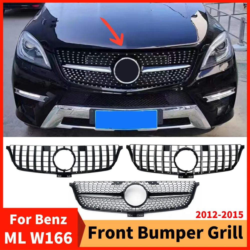 

Inlet Mesh Grid Tuning Accessories Front Mask Grille Grill For Mercedes Benz ML W166 2012 2013 2014 2015 Like ML320 ML350 ML400