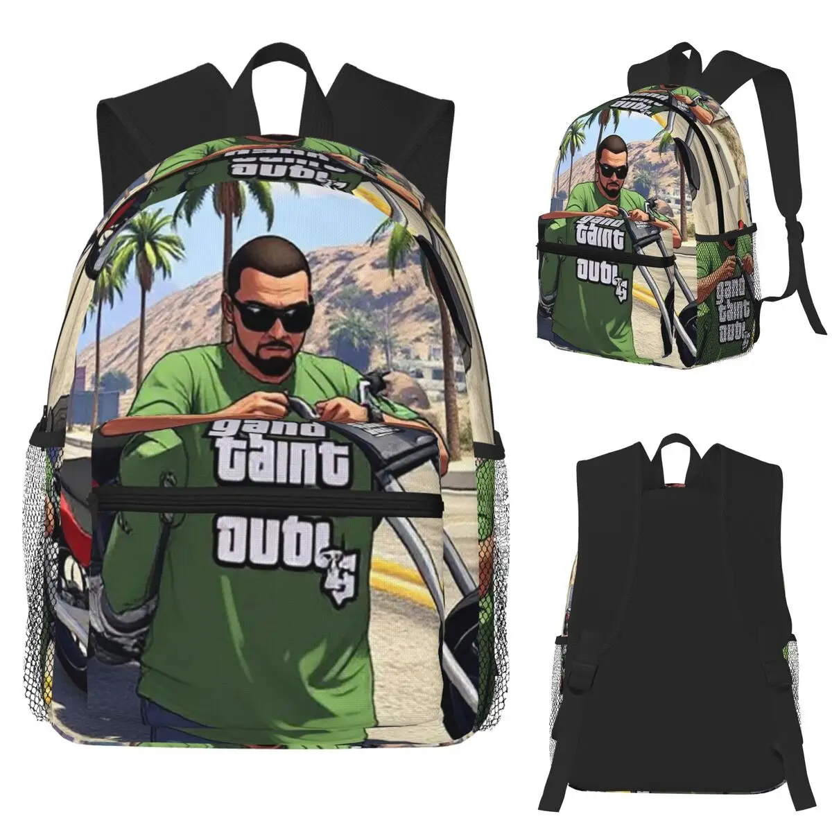 

Grant Theft Auto Student Backpack School Bag Hiking Travel Daypack for Boys Girls Fashion Bookbag Shoulder Bags