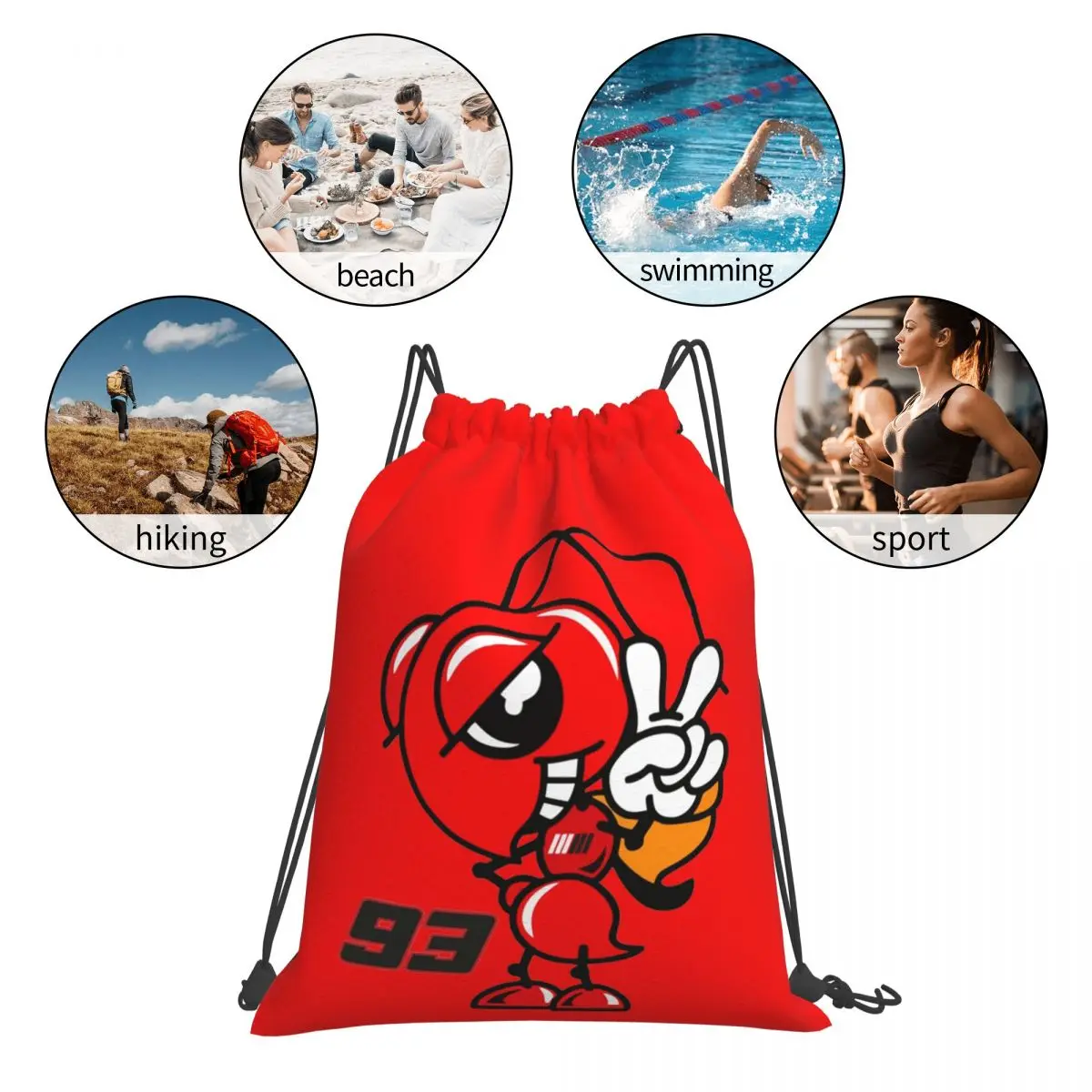 دراجة نارية مارك ماركيز 93 حقائب ظهر كاجوال برباط حقيبة رياضية حقائب كتب للمدرسة للرجال والنساء