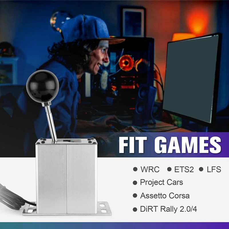 รายวัน 6 + R USB จําลอง Shifter สําหรับ ATS ETS ฝุ่น WRC Sim Racing เกม H เกียร์ Shifter สําหรับ Logitech G29 G27 G25 G920 T300RS/GT