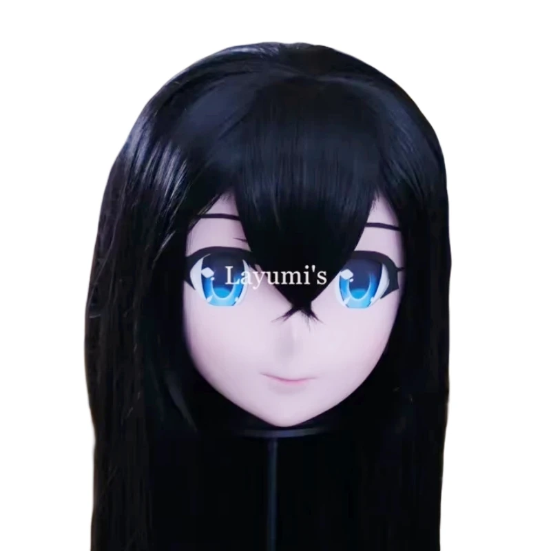 (JW-Mask16) Handmade Female Resin Full Head/Half Head Mask Cosplay Japanese Anime Role Kigurumi Mask With Wig Crossdress