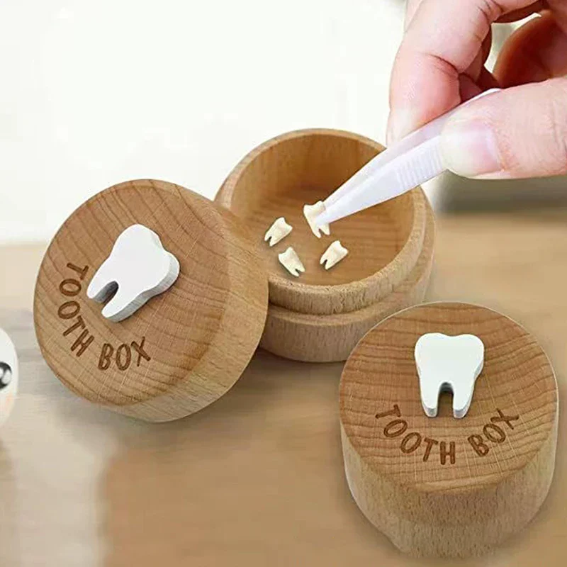 

Durable Baby Tooth Saver, Quality Wooden Milk Teeth Holder with Protective Lid