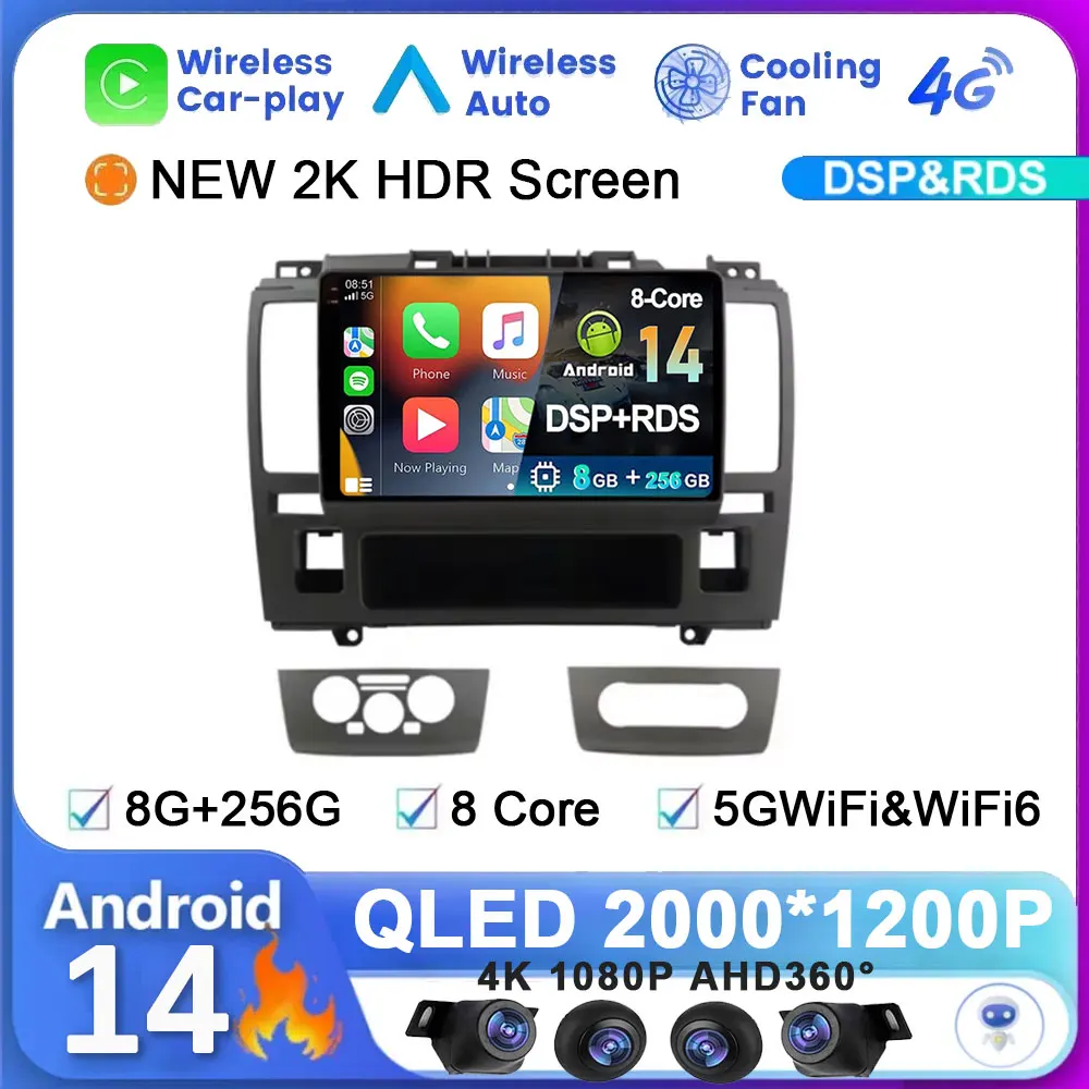 

Android 14 Wireless CarPlay 8 Core System Auto Car Radio For Nissan Tiida C11 2004-2013 Multimedia GPS Navigation 2din Autoradio