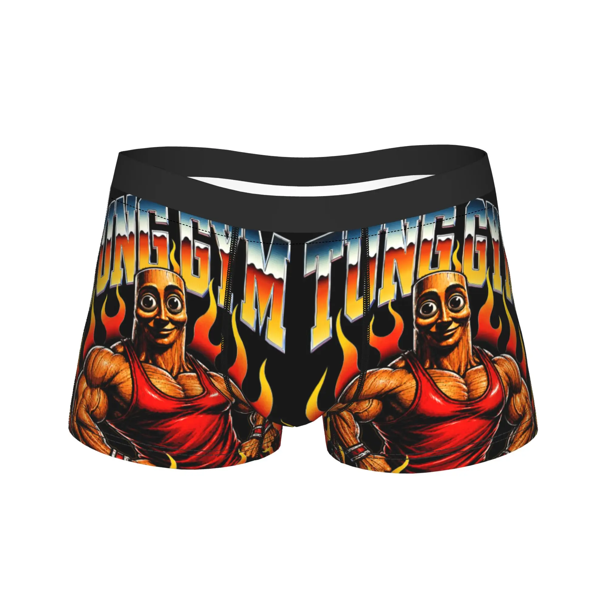 Triple T Sahur Tung Gym Vintage Retro Brainrot Meme Underwear Boxer Shorts Quality Males Underpants Funny Shorts Briefs Gift