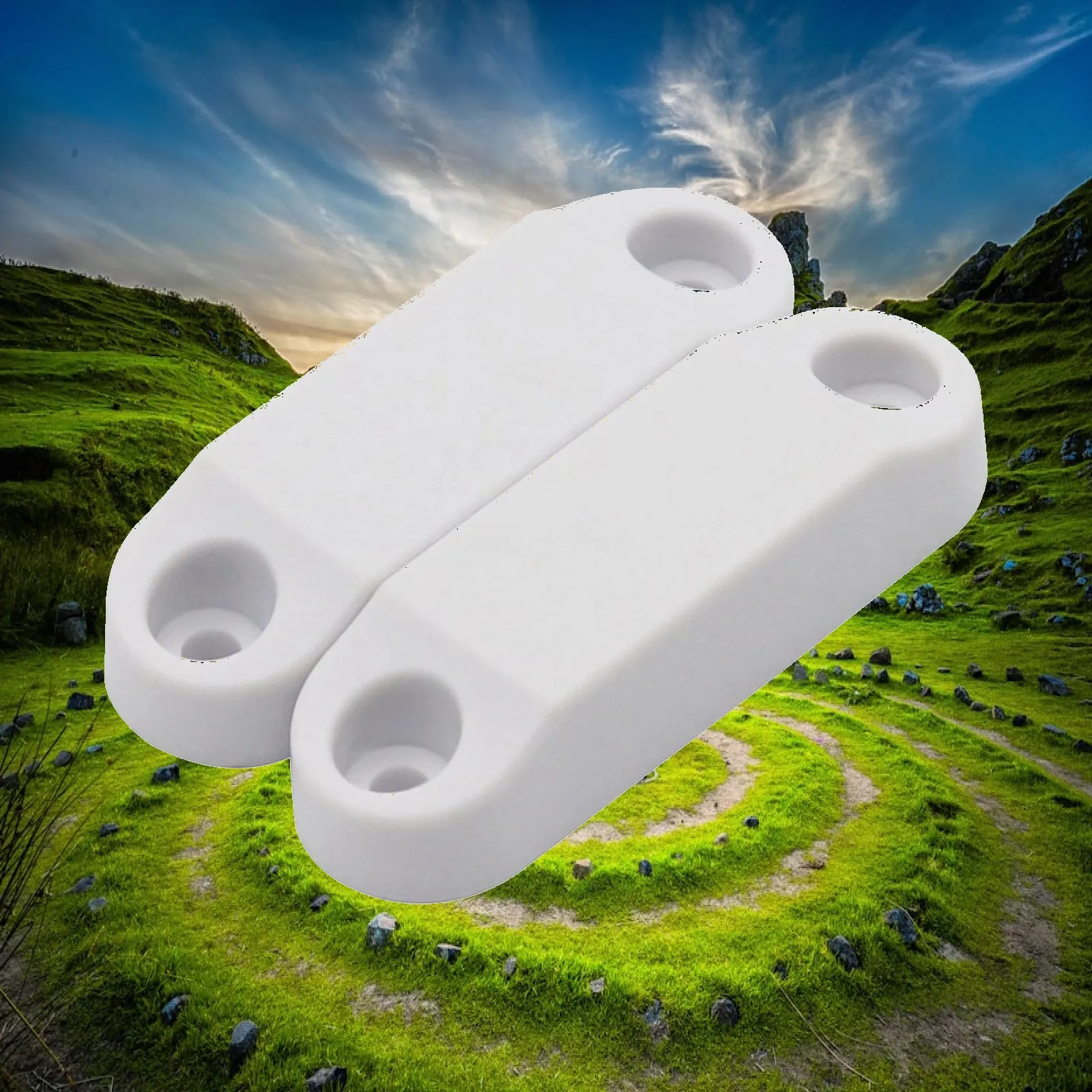 Camper Van Door Latch ABS White Self Locking Catch for RV Trailer Boat Cabinet Safety Device