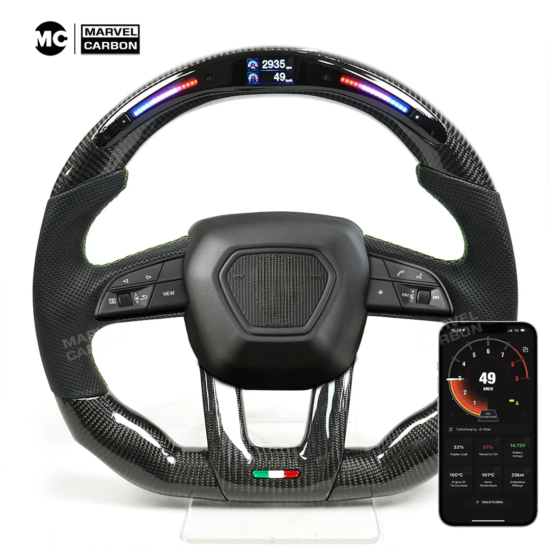 LED  100 %  Real Carbon Fiber Steering Wheel for Lamborghini Urus