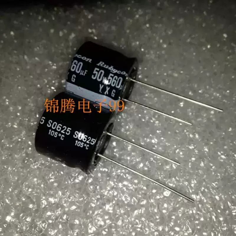 10-100pcs Japanese Ruby Rubycon Aluminum Electrolytic Capacitor 50V 560UF YXG Long Life 105 Degrees