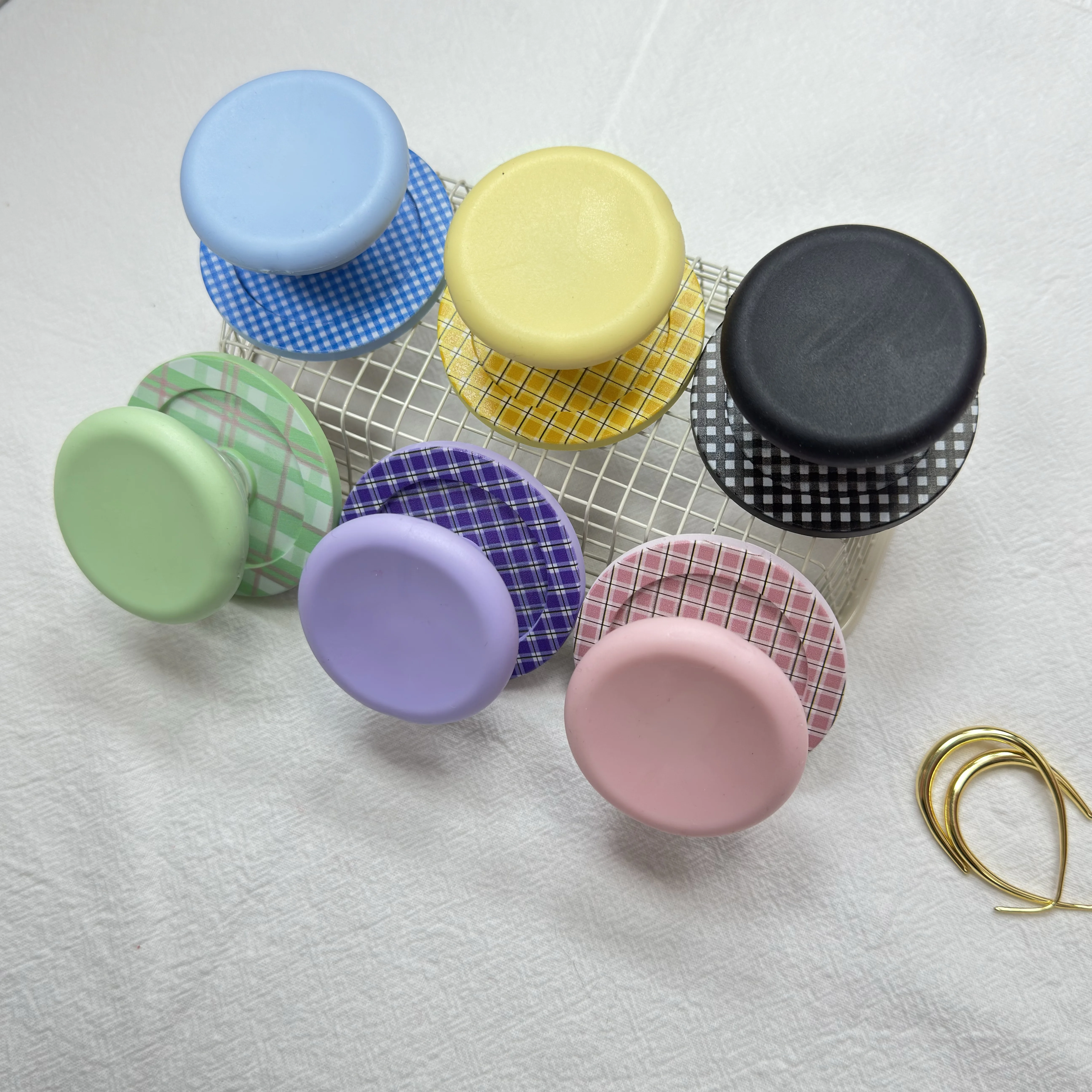 الكورية لطيف ثلاثية الأبعاد جولة سيليكون فنجر Griptok قبضة توك قوس آيفون 17 Magsafe حامل هاتف مغناطيسي حلقة حامل داعم