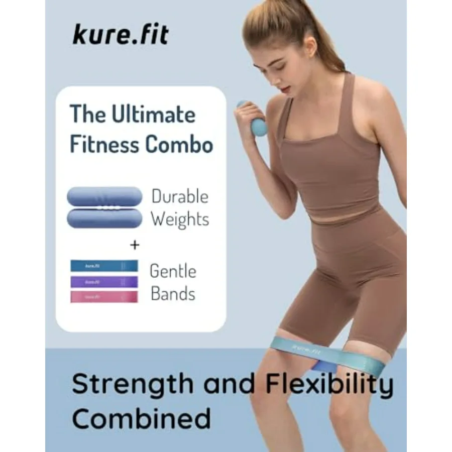 أوزان الكاحل المعصم الخوخي + مجموعة قضبان وزن اليد الزرقاء لتدريبات اللياقة البدنية وممارسة المقاومة وبناء القوة في المنزل Wo