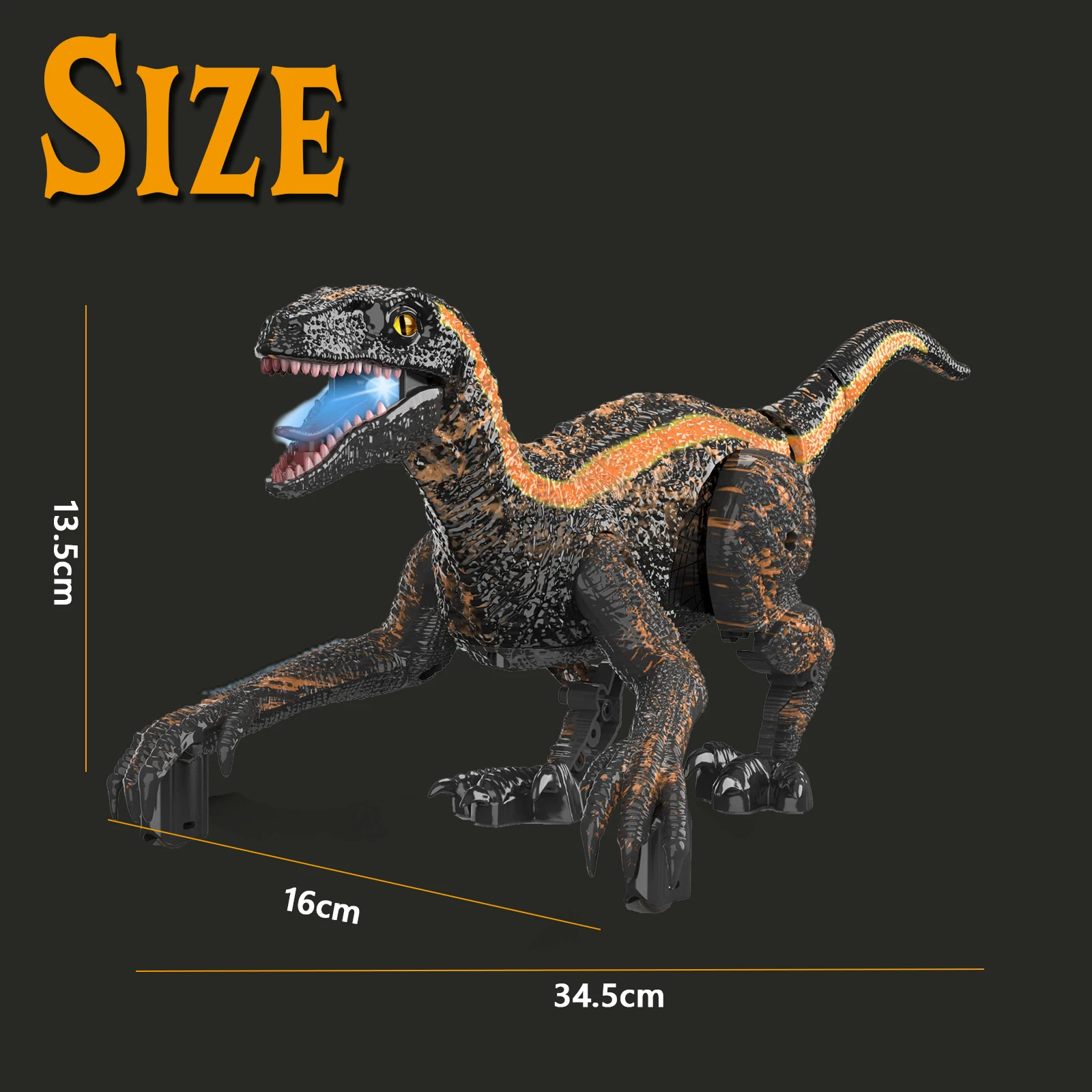 Fernbedienung Dinosaurier Spielzeug Kinder RC elektrische Walking Jurassic Dinosaurier Simulation Velociraptor Spielzeug mit LED-Licht und Brüllen