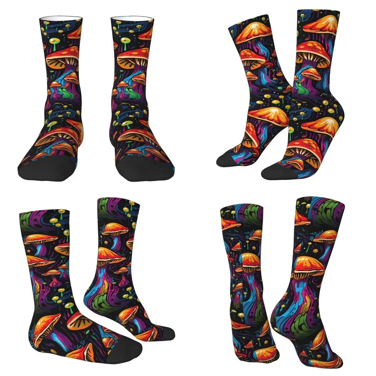 

Acid Trippy Weird Psychedelic Wavy Mushroom Socks Sweat Absorbing Stockings All Season Long Socks for Man Woman Day Gifts