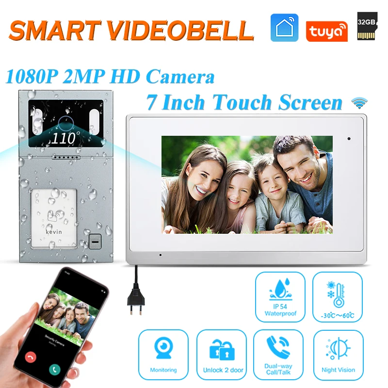 

OEM ODM 10 inch Tuya app villa panel kit full touch video door phone camera doorbell with screen intercom system for home
