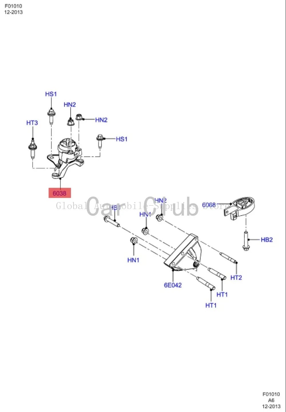 Engine Motor Mount 7G916F012FC 7G916F012FD for FORD MONDEO S-MAX GALAXY for VOLVO S80 V70 Engine Support Mounting