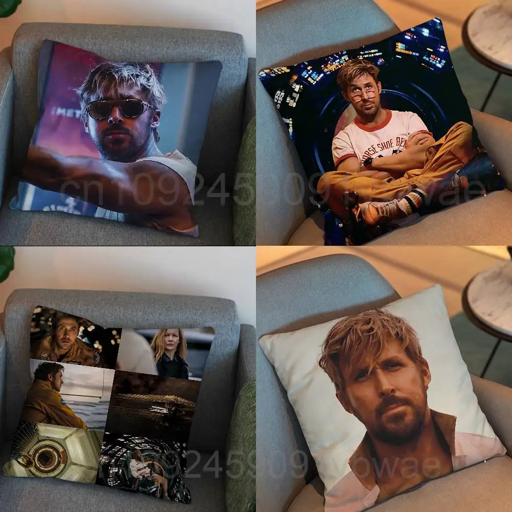 Ryan Gosling Project Hail Mary Pillow Case Anti-dustmite Pillowcase Invisible zipper silky short plush Sofa cushion cover