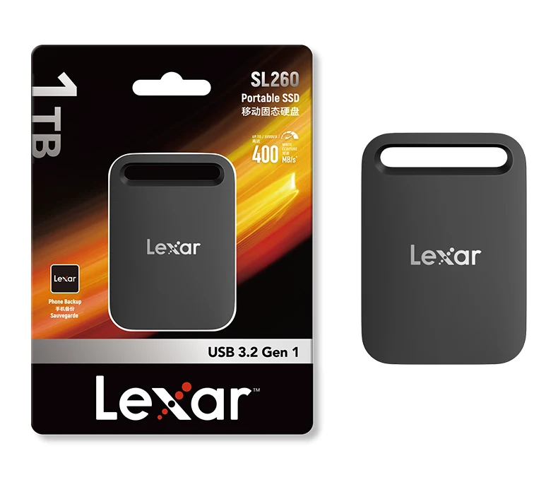 Original Lexar SL260 Air Tragbare SSD 512GB 1TB USB3.2 Gen1 Typ-C 400MB/s Ultraleicht Sturzsicher Für Handy Laptop Mac PC – Detail 20