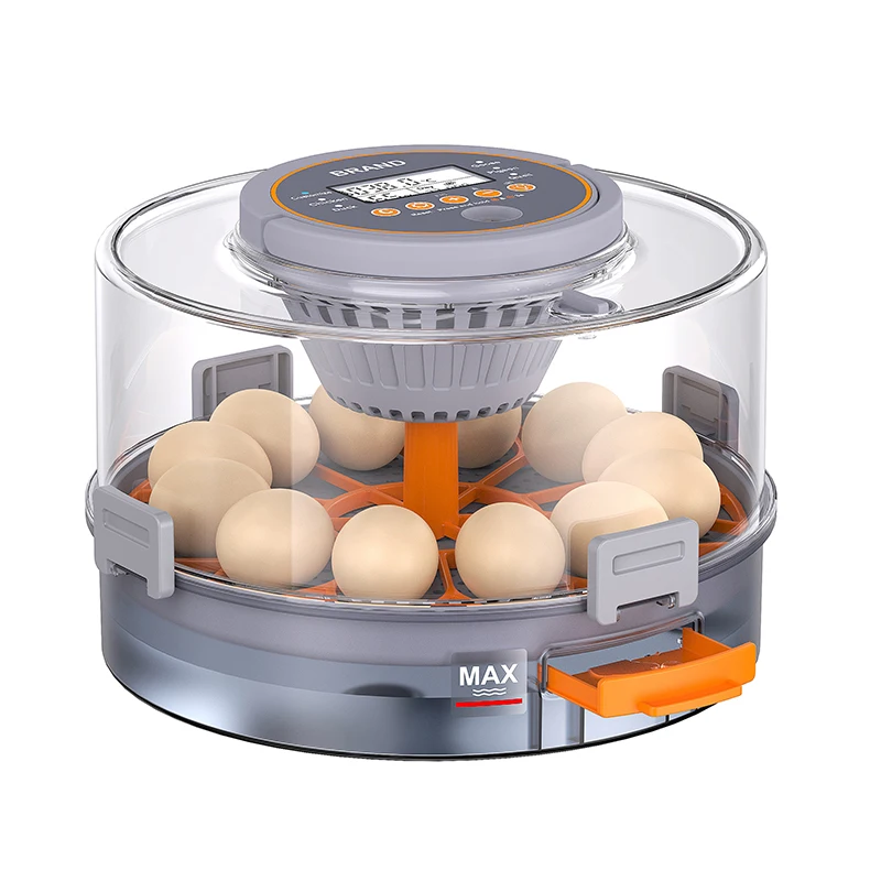 Yun Automatic 12 Egg Incubators Farming Equipment for Chicken Duck Quail Full Eggs Blue Bird Supplies for Home Use