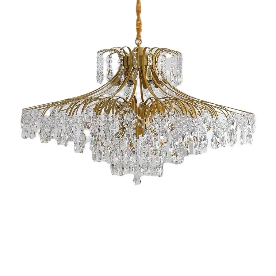 

Light luxury, crystal, French, vintage, living room, main lamp, dining room, bedroom, chandelier, American