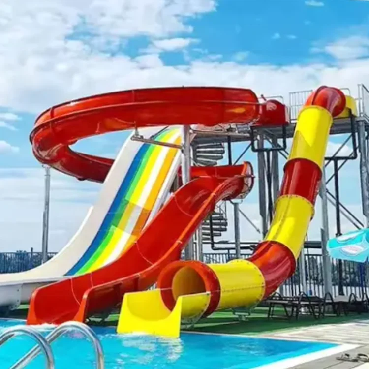 Combination Fiberglass Water Body Slide for Kids for Playground and Swimming Pool Durable and Fun for Childrenpromote sales