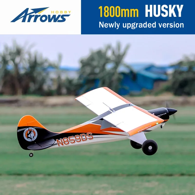 Arrowos Hobby 1.8m Husky Ultimate Edition Large Size Assembly Entry Remote Control Model Fixed Wing Electric Aircraft