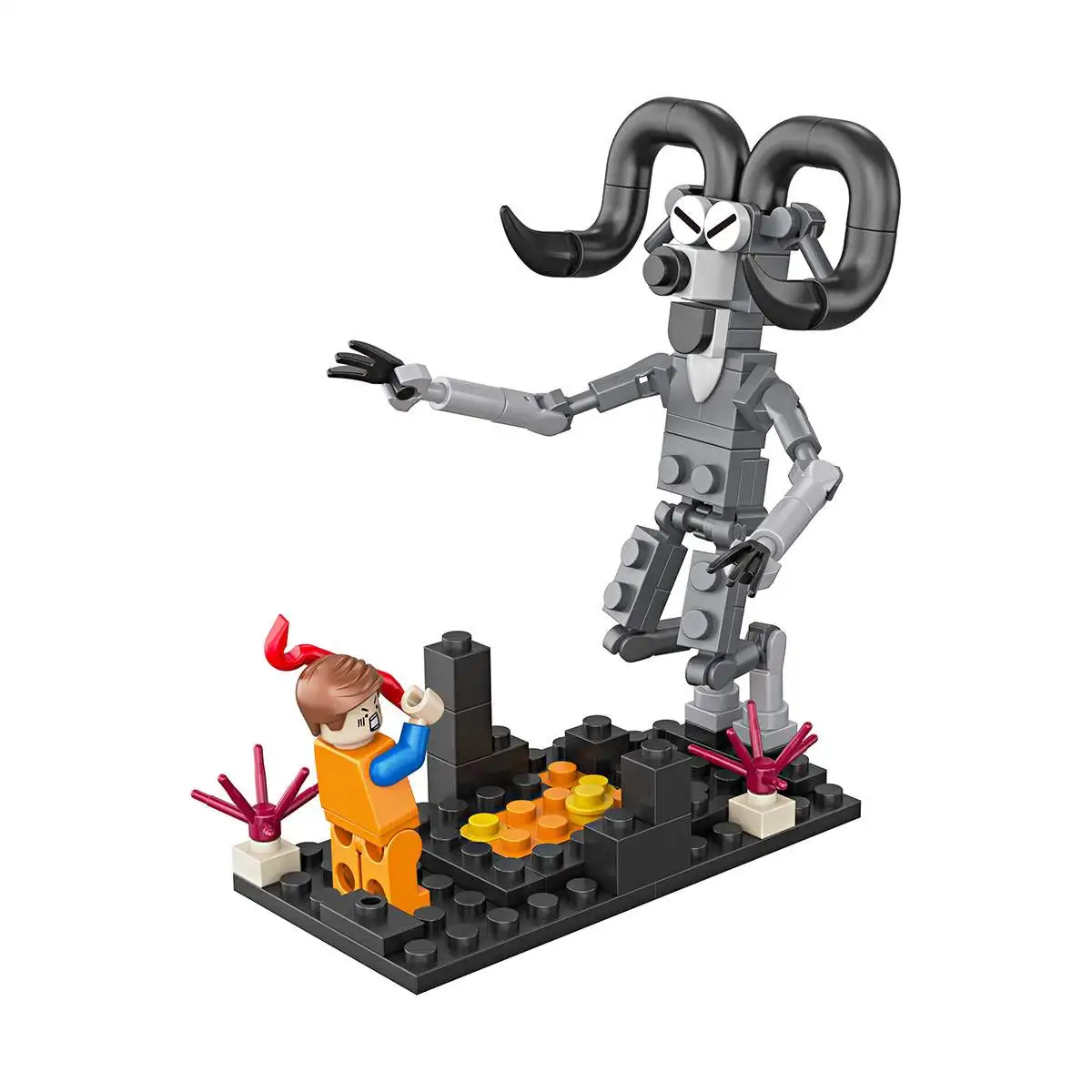 Caliente 99 noches en el bosque bloques de construcción Animal ciervo búho cabra gato mamut perder ciervo ladrillos ensamblados modelo de ensamblaje juguete para niños