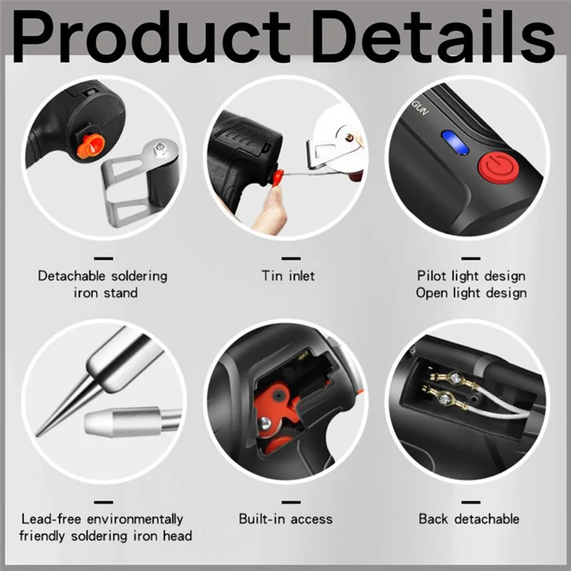 PZHI-Ayyecoeeye Internally Heated Industrial Laser-Welding Tool, Multi-Function Automatic Corded 110V Soldering Iron US Plug