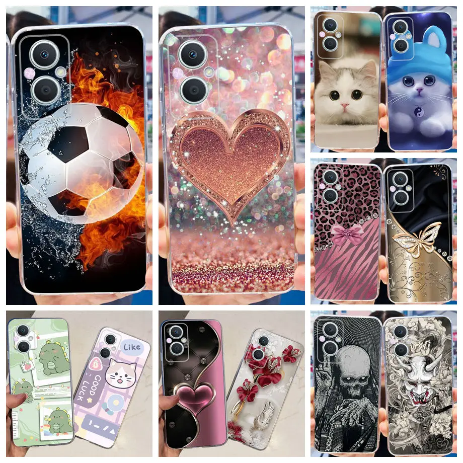 For OPPO Reno 8 Lite 5G Case Cover Reno 7 Lite Phone Bumper Silicone Soft TPU For Cover OPPO Reno8 Z Reno7 Z Fundas Capa