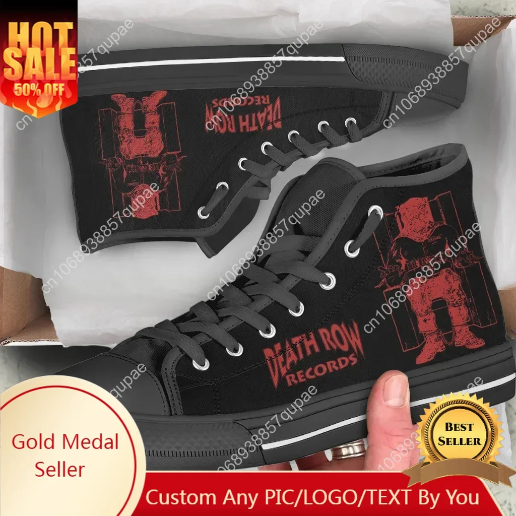 

Death Row Records Man Woman High Quality High Help Canvas Shoes Lightweight Casual Board Shoes Hot Fashion Sneakers Canvas Shoes