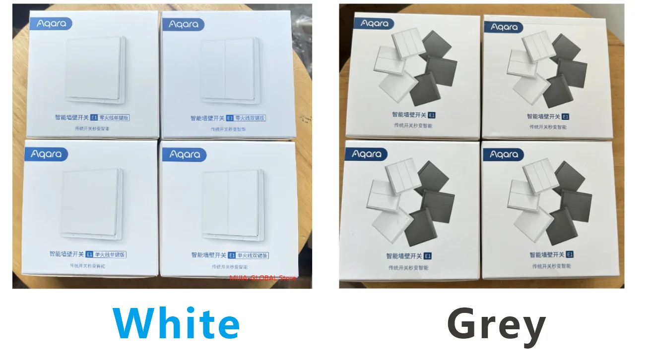 2022 Aqara E1 스마트 벽 스위치 버전, 샤오미 무선 스위치, 지그비, 중립 원 키 유무, 원격 제어, Mi Home Homekt 앱