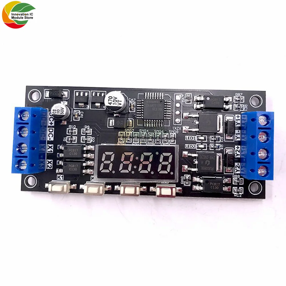 DC 12V24V High-power MOS Tube Field Effect Tube Delay Time Module Timing Loop 2-way Two-way Switch Control Board Module