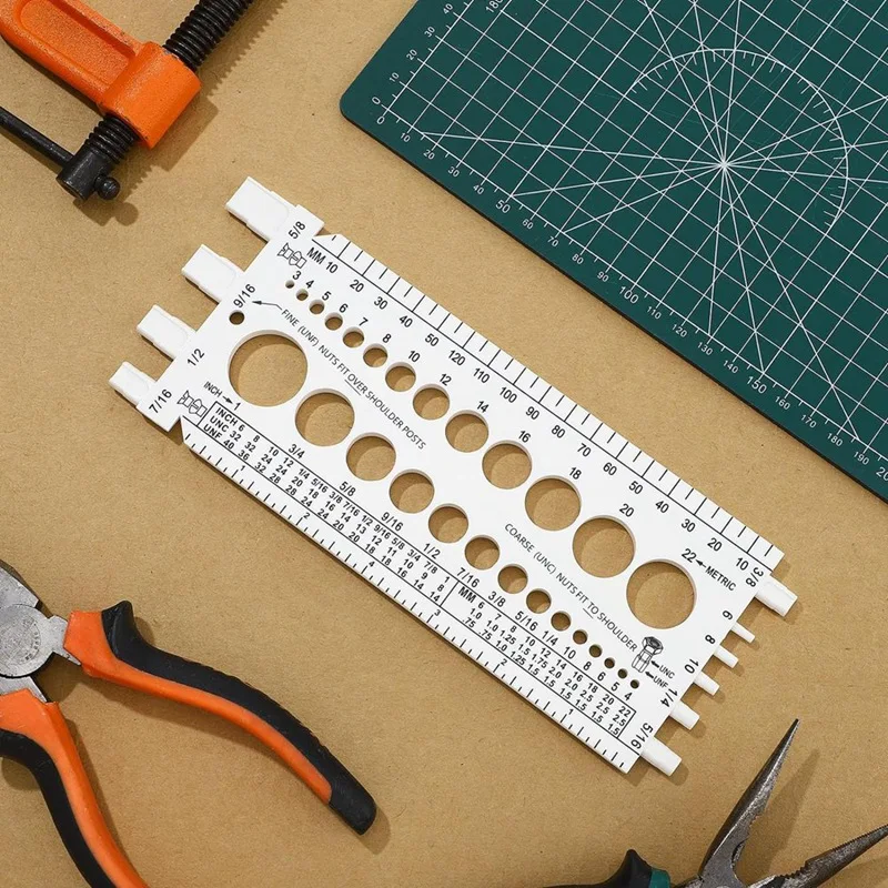 Filettatura del dado del bullone Tester per filettatura metrica in pollici calibri per bulloni strumento di misurazione del Tester del calibro di